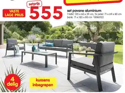 Yess set pavane aluminium aanbieding