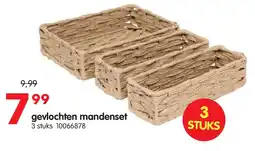 Yess gevlochten mandenset aanbieding