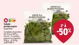 Delhaize Salade prédécoupée aanbieding