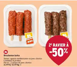 Delhaize Brochettes kefta aanbieding