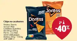 Delhaize Chips ou cacahuètes aanbieding