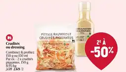 Delhaize Crudités ou dressing aanbieding