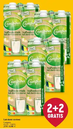 Delhaize Lait demi-écrémé aanbieding
