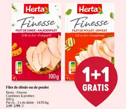 Delhaize Filet de dinde ou de poulet aanbieding