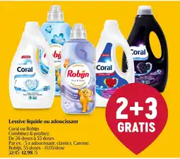 Delhaize Lessive liquide ou adoucissant aanbieding