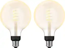 Coolblue Philips Hue Filament White Ambiance Globe XL 2-pack aanbieding