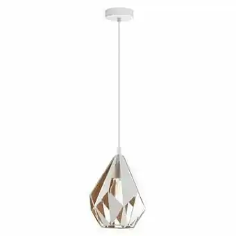 Zelfbouwmarkt Eglo Carlton 1 - Hanglamp - E27 - 1x60w - Wit/goud aanbieding