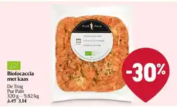Delhaize Biofocaccia met kaas aanbieding
