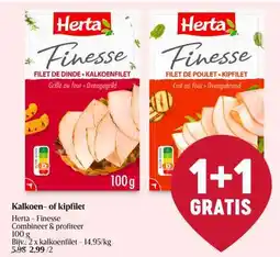 Delhaize Kalkoen- of kipfilet aanbieding