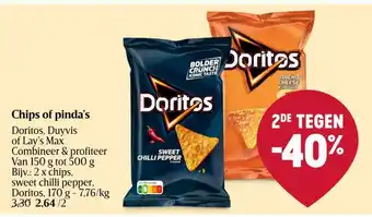 Delhaize Doritos Sweet Chilli Pepper aanbieding