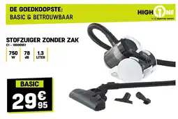 Electro Depot High one stofzuiger zonder zak aanbieding