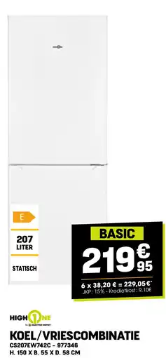 Electro Depot High one koel/vriescombinatie aanbieding