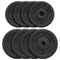 Decathlon Halterschijven 4 x 5 & 4 x 2,5 kg - Kunststof - 30 mm aanbieding