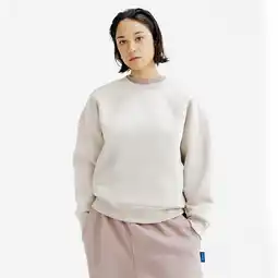 Decathlon Damessweater met ronde hals Elementals beige aanbieding