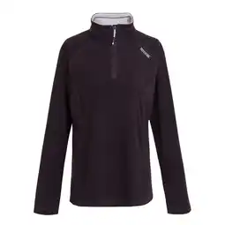 Decathlon Geweldige Outdoor Dames Montes Half Zip Fleece Top (Diepe pruim/zwart) aanbieding