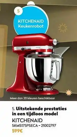 Kitchenaid keukenrobot 5kms175pseca