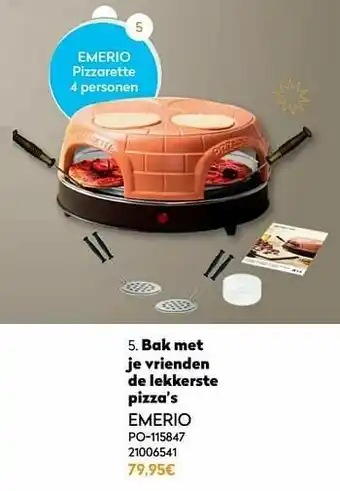 Emerio pizzarette 4 personen po-115847