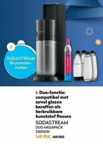 Sodastream bruiswatermaker duo megapack