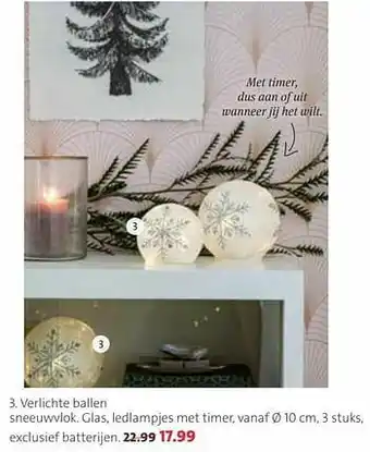 Verlichte ballen sneeuwvlok