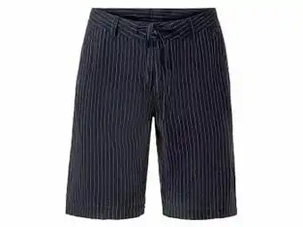 Lidl LIVERGY® Bermuda van een linnenmix (54, donkerblauw/gestreept) aanbieding