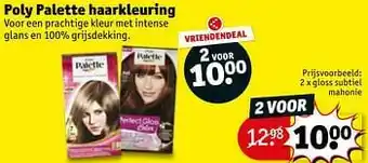 Kruidvat Poly palette haarkleuring gloss subtiel mahonie aanbieding