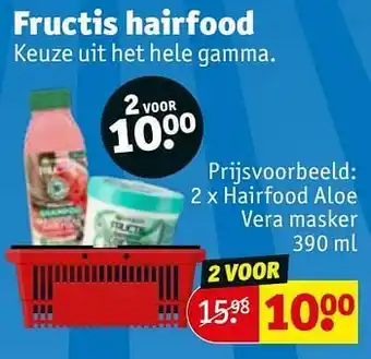Kruidvat Hairfood aloe vera masker aanbieding