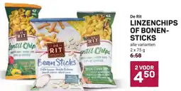 Ekoplaza De rit linzenchips of bonensticks aanbieding