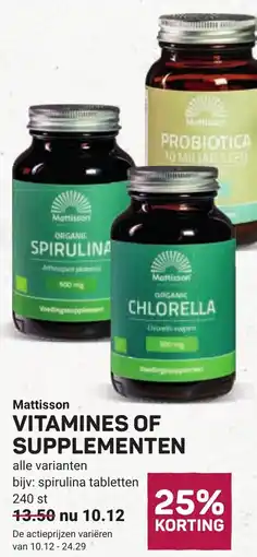 Ekoplaza Mattisson vitamines of supplementen aanbieding