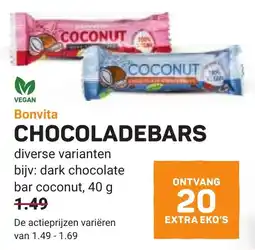 Ekoplaza Bonvita chocoladebars aanbieding