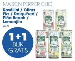 Prik en Tik Maison Perrier Chic Roséllini / Citrus Fizz / Daiqui'red / Piña Beach / Lemonjito aanbieding