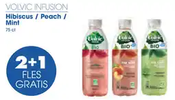 Prik en Tik Volvic Infusion Hibiscus / Peach / Mint aanbieding