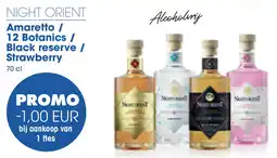 Prik en Tik Night Orient Amaretto / 12 Botanics I Black reserve / Strawberry aanbieding