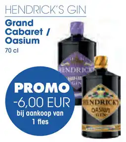 Prik en Tik Hendrick's Gin Grand Cabaret / Oasium aanbieding
