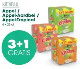 Prik en Tik Kidibul Appel / Appel-Aardbei / Appel-Tropical aanbieding