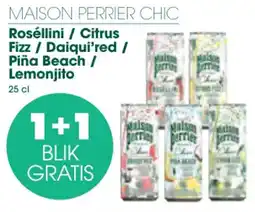 Prik en Tik Maison Perrier Chic Roséllini / Citrus Fizz / Daiqui'red / Piña Beach/ Lemonjito aanbieding