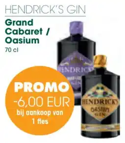 Prik en Tik Hendrick's Gin Grand Cabaret / Oasium aanbieding