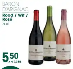 Prik en Tik Baron D'arignac Rood / Wit / Rosé aanbieding