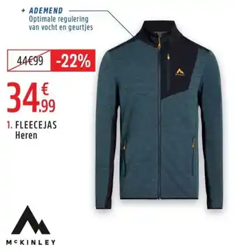 Intersport Mckinley fleecejas heren aanbieding