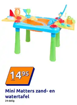 Action Mini Matters zand en watertafel aanbieding
