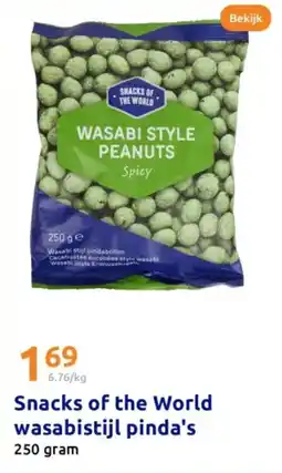 Action Snacks of the World wasabistijl pinda's aanbieding