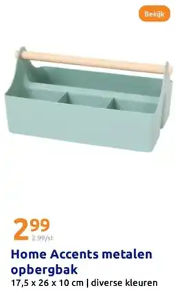Action Home Accents metalen opbergbak aanbieding