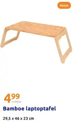 Action Bamboe laptoptafel aanbieding
