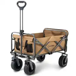 Decathlon Opvouwbare transportwagen Qunature met zonnescherm en tas aanbieding