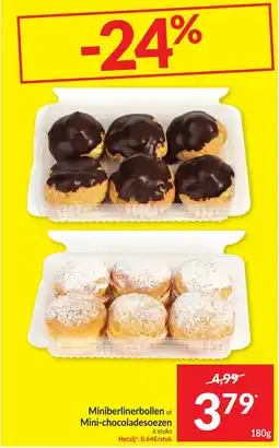 Intermarché Miniberlinerbollen of Mini chocoladesoezen aanbieding