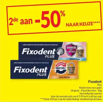 Intermarché Fixodent aanbieding