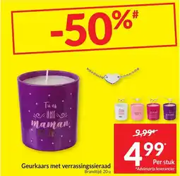 Intermarché Geurkaars met verrassingssieraad aanbieding