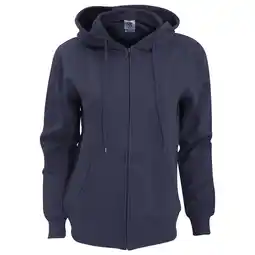 Decathlon Dames Sweatshirt met volledige ritssluiting en kap (Marineblauw) aanbieding