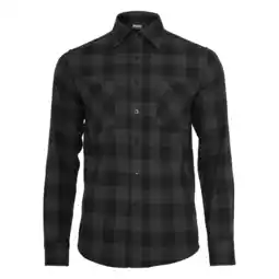 Decathlon Heren geruit Flannel Shirt (Zwart/Kool) aanbieding