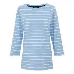Decathlon Dames Baylette II Gestreept Tshirt (Chambray Blauw/Wit) aanbieding