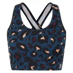 Decathlon Dames Swift II Sportbeha met dierenprint (Maanlicht Denim) aanbieding